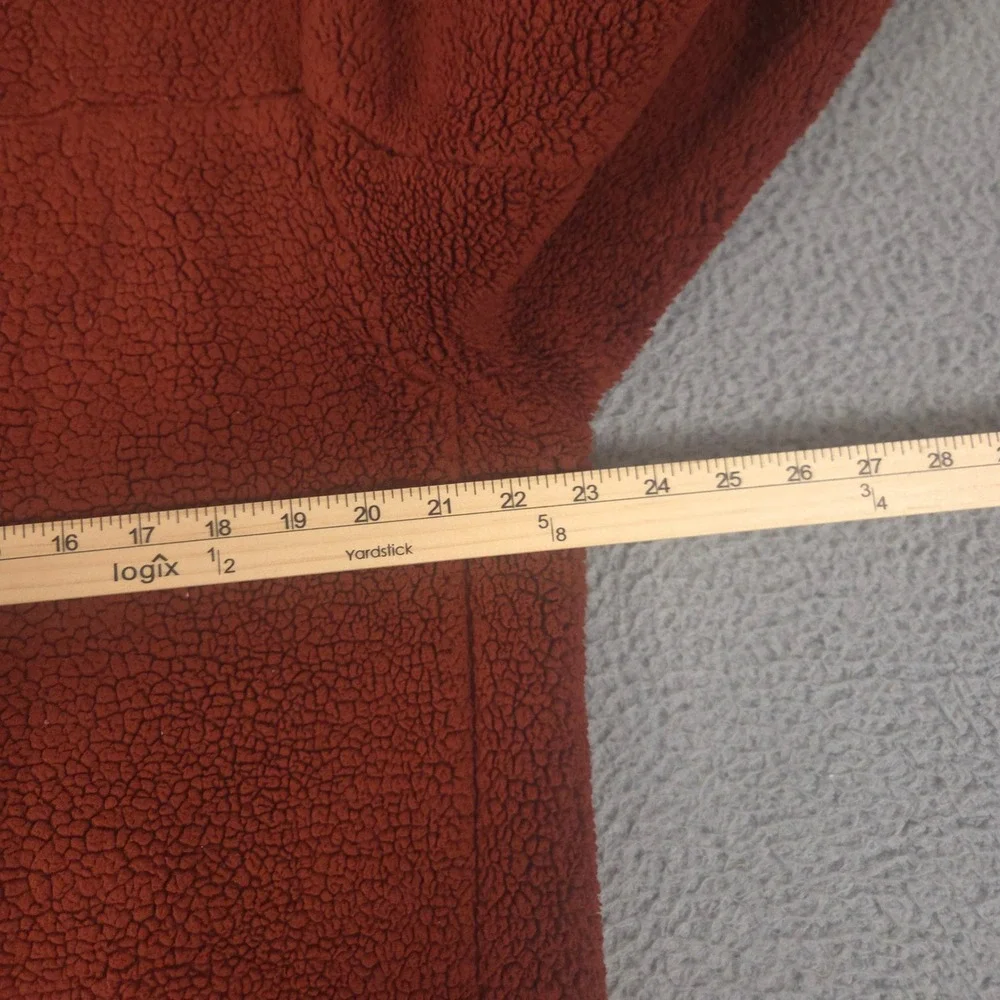 The North Face Jacket Mens Large Rust Cabin Fleece Full-Zip Sherpa Pile Pockets